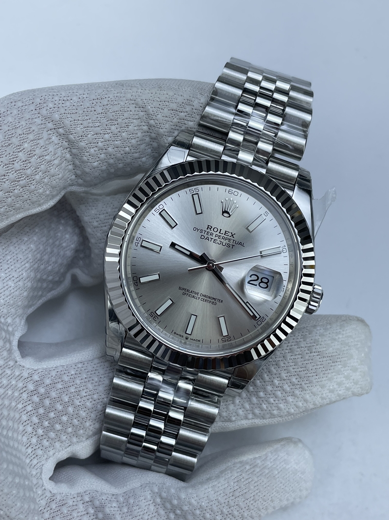(준비완료/특급배송)NO.2465/VS공장 롤렉스 데이저스트 41미리 실버 바인덱스 쥬빌레 플루티드