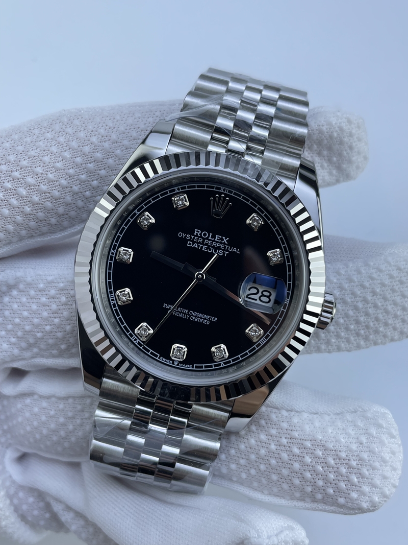 (준비완료/특급배송)NO.3316/롤렉스 데이저스트 126334 41미리 블랙다이얼 다이아몬드 인덱스 QP공장
