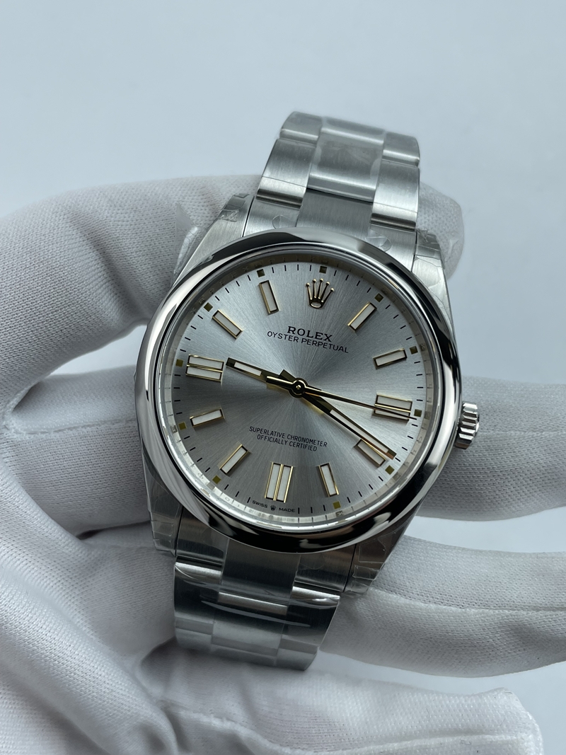 (준비완료/특급배송)NO.3598/VS공장 롤렉스 오이스터퍼페츄얼 실버 다이얼 41미리